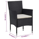 Elegante poly rattan tuinset met massief acaciahout ontwerp - Tuinsets