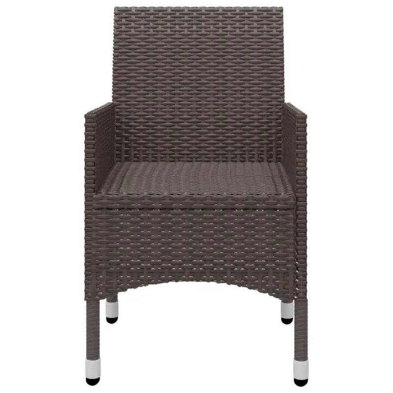 Elegante poly rattan tuinset met massief acaciahout ontwerp - Tuinsets