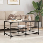 Elegante salontafel met glazen blad voor moderne woonkamers - Transparant glas / 98.5 x 50 x 45 cm / 1 - Salontafels