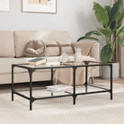 Elegante salontafel met glazen blad voor moderne woonkamers - Transparant glas / 98.5 x 50 x 40 cm / 1 - Salontafels