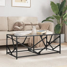 Elegante salontafel met glazen blad voor woonkamer decoratie - Zwart / 1 - Salontafels