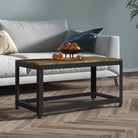 Elegante Salontafel met Sterk Ijzeren Frame - Donkerbruin / 1 - Salontafels