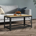 Elegante Salontafel met Sterk Ijzeren Frame - Lichtbruin / 1 - Salontafels