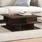 Elegante salontafel van bewerkt hout voor een stijlvolle woonkamer - bruin eikenkleur / 1 - Salontafels