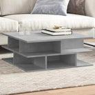 Elegante salontafel van bewerkt hout voor een stijlvolle woonkamer - Betongrijs / 1 - Salontafels