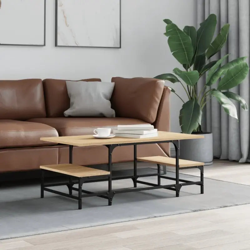 Elegante salontafel van bewerkt hout voor een stijlvolle woonkamer - Sonoma eiken / 1 - Salontafels