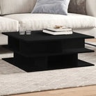 Elegante salontafel van bewerkt hout voor een stijlvolle woonkamer - Zwart / 1 - Salontafels