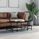 Elegante salontafel van bewerkt hout voor een stijlvolle woonkamer - Zwart / 1 - Salontafels