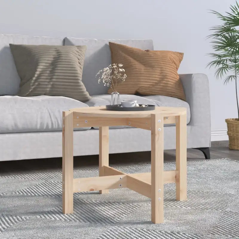 Elegante salontafel van massief grenenhout met rustieke uitstraling - Naturel / Ø 62.5 x 45 cm / 1 - Salontafels