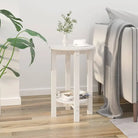 Elegante salontafel van massief grenenhout met rustieke uitstraling - Wit / Ø 40 x 60 cm / 1 - Salontafels