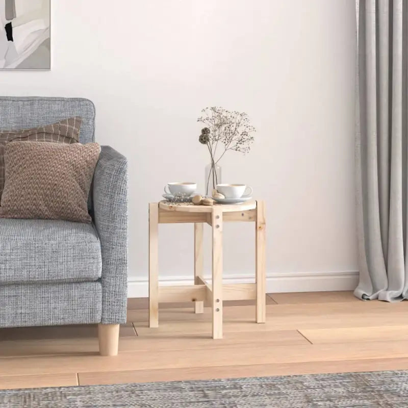 Elegante salontafel van massief grenenhout met rustieke uitstraling - Naturel / Ø 42.5 x 45 cm / 1 - Salontafels