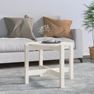 Elegante salontafel van massief grenenhout met rustieke uitstraling - Wit / Ø 62.5 x 45 cm / 1 - Salontafels