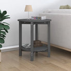Elegante salontafel van massief grenenhout met rustieke uitstraling - Grijs / Ø 55 x 60 cm / 1 - Salontafels