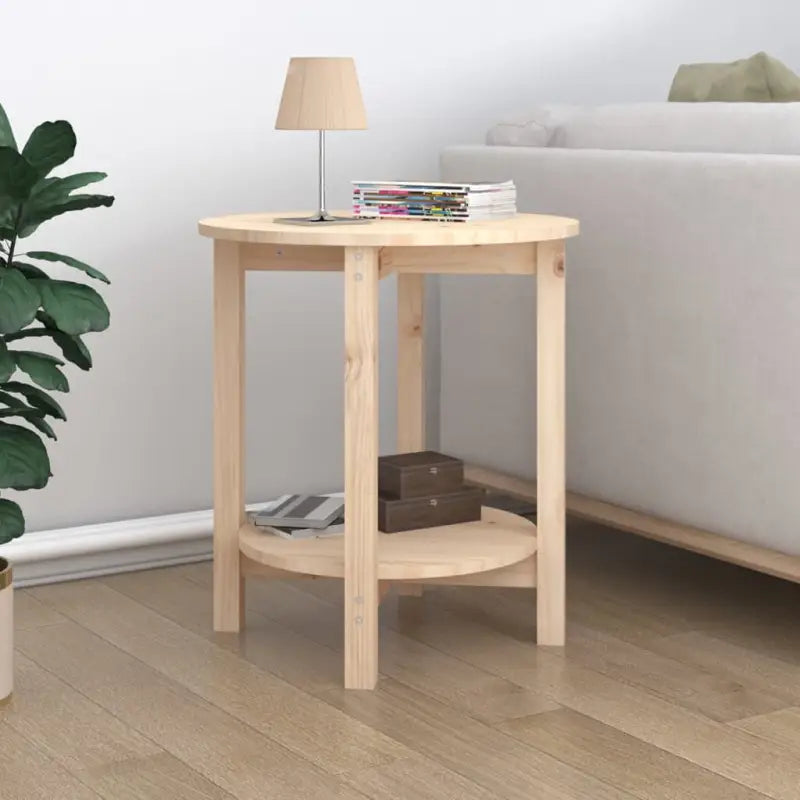 Elegante salontafel van massief grenenhout met rustieke uitstraling - Naturel / Ø 55 x 60 cm / 1 - Salontafels