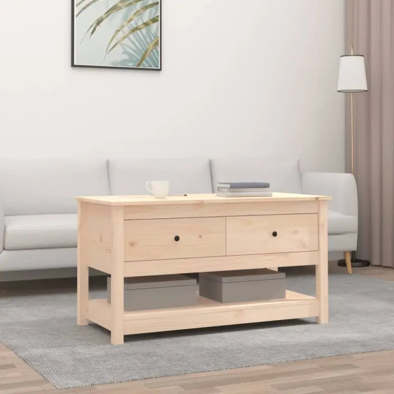 Elegante salontafel van massief grenenhout voor thuis - Naturel / 1 - Salontafels