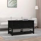 Elegante salontafel van massief grenenhout voor thuis - Zwart / 1 - Salontafels