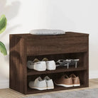 Schoenenbank 60X30X45 Cm Bewerkt Hout Kleurig