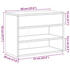 Schoenenbank 60X30X45 Cm Bewerkt Hout Kleurig