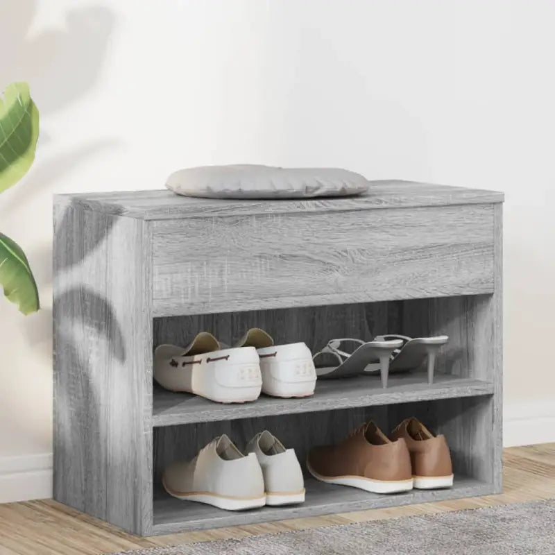 Schoenenbank 60X30X45 Cm Bewerkt Hout Kleurig