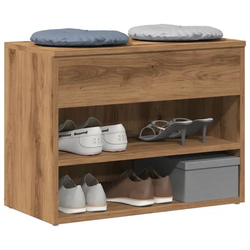 Schoenenbank 60X30X45 Cm Bewerkt Hout Kleurig