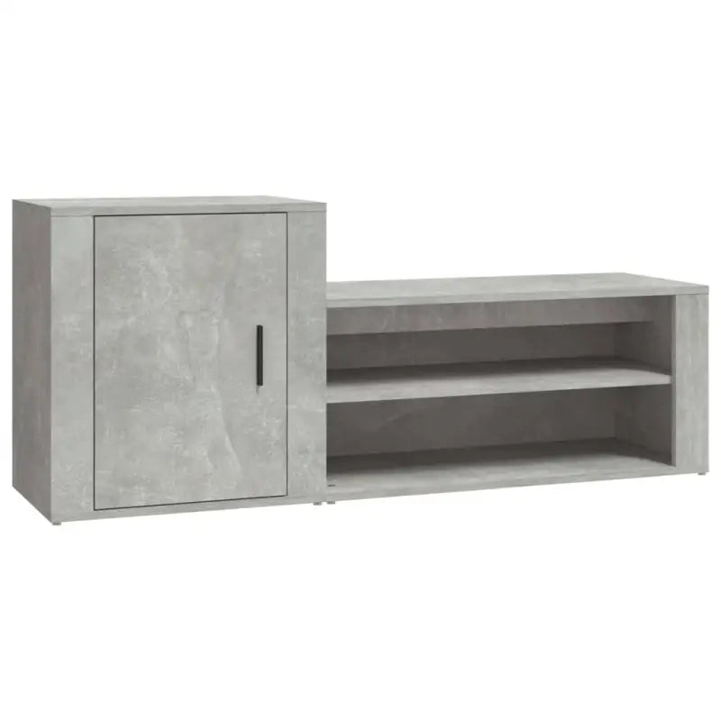 Elegante schoenenkast beschikt over bewerkt hout voor een opgeruimde ingang - Betongrijs / 1 - Schoenenrekken