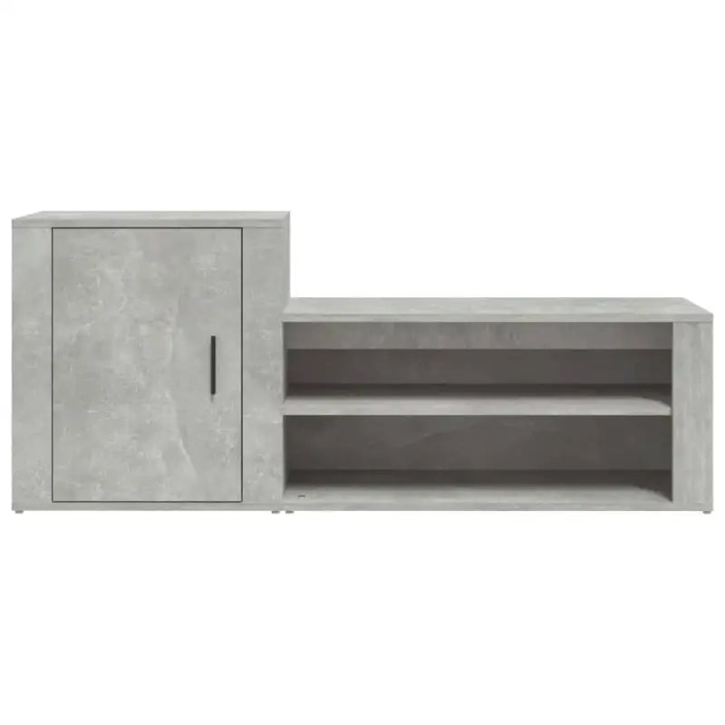 Elegante schoenenkast beschikt over bewerkt hout voor een opgeruimde ingang - Betongrijs / 1 - Schoenenrekken
