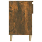 Elegante schoenenkast met bewerkt hout en houten poten voor een opgeruimd huis - Gerookt eiken / 1 - Schoenenrekken