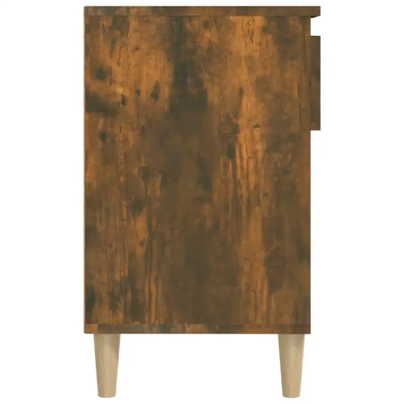 Elegante schoenenkast met bewerkt hout en houten poten voor een opgeruimd huis - Gerookt eiken / 1 - Schoenenrekken