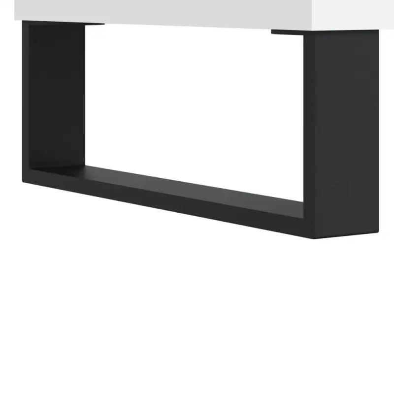 Elegante schoenenkast met bewerkt hout en metalen poten voor een opgeruimde ruimte - Schoenenrekken