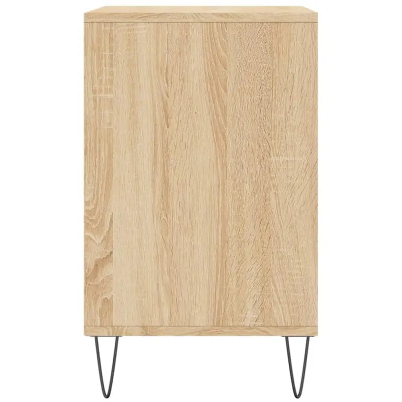 Elegante schoenenkast met bewerkt hout en metalen poten - Schoenenrekken