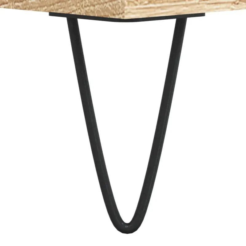 Elegante schoenenkast met bewerkt hout en metalen poten - Schoenenrekken