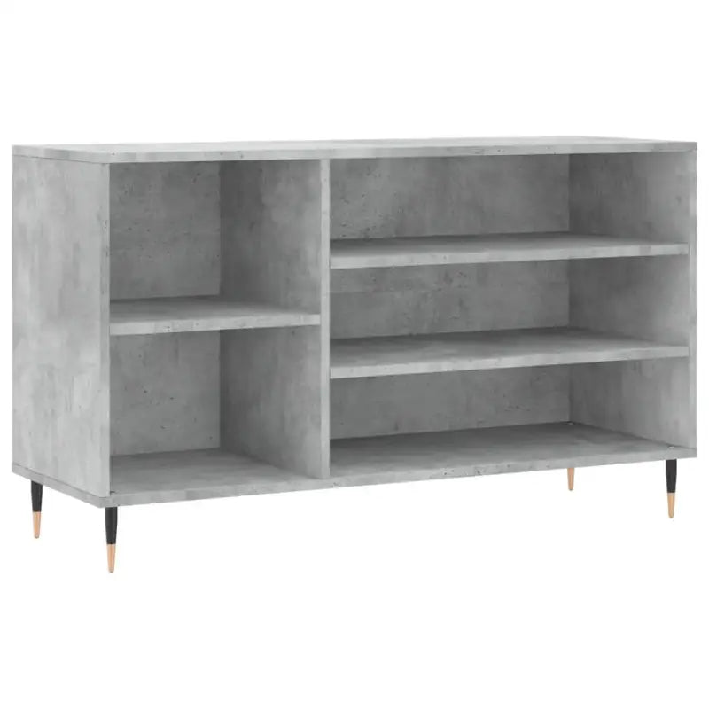 Elegante schoenenkast met bewerkt hout en metalen poten voor ordening - Betongrijs / 1 - Schoenenrekken