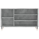 Elegante schoenenkast met bewerkt hout en metalen poten voor ordening - Betongrijs / 1 - Schoenenrekken