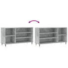 Elegante schoenenkast met bewerkt hout en metalen poten voor ordening - Betongrijs / 1 - Schoenenrekken