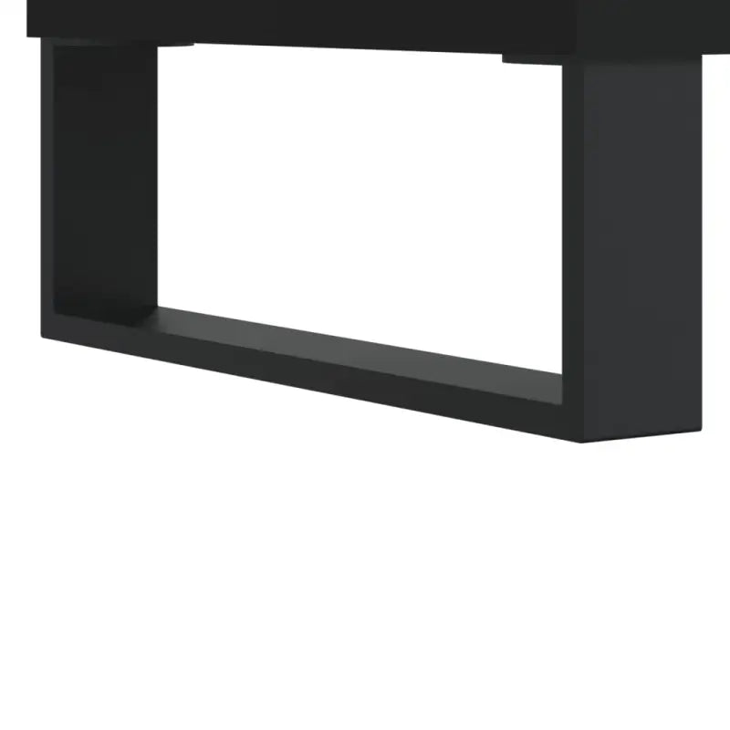 Elegante schoenenkast met bewerkt hout en metalen poten - Zwart / 1 - Schoenenrekken