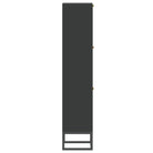 Elegante schoenenkast met ijzeren poot en bewerkt hout voor overzicht - Zwart / 1 - Schoenenrekken