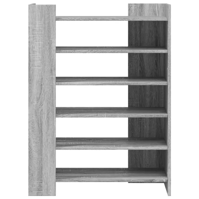 Elegante schoenenkast van bewerkt hout in grijs Sonoma eiken stijl - Schoenenrekken