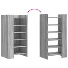 Elegante schoenenkast van bewerkt hout in grijs sonoma eiken stijl - Schoenenrekken
