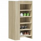 Elegante schoenenkast van bewerkt hout in grijs sonoma eiken stijl - Sonoma eiken / 1 - Schoenenrekken
