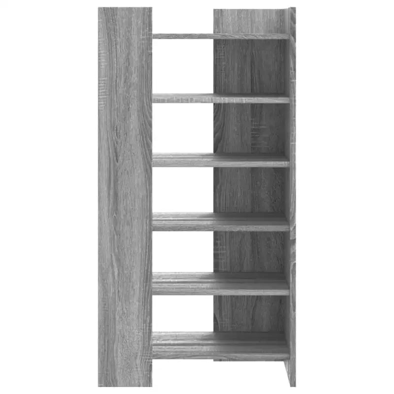 Elegante schoenenkast van bewerkt hout in grijs sonoma eiken stijl - Schoenenrekken