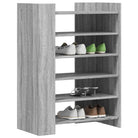 Elegante schoenenkast van bewerkt hout in grijs Sonoma eiken stijl - Schoenenrekken