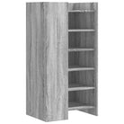 Elegante schoenenkast van bewerkt hout in grijs sonoma eiken stijl - Schoenenrekken