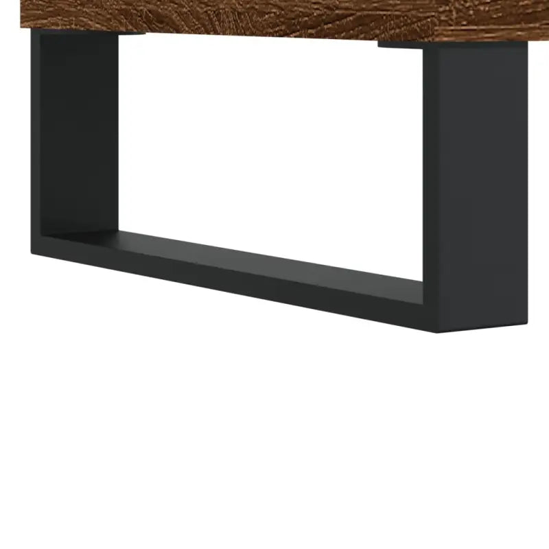 Elegante schoenenkast van bewerkt hout met metalen poten voor een opgeruimd huis - Schoenenrekken