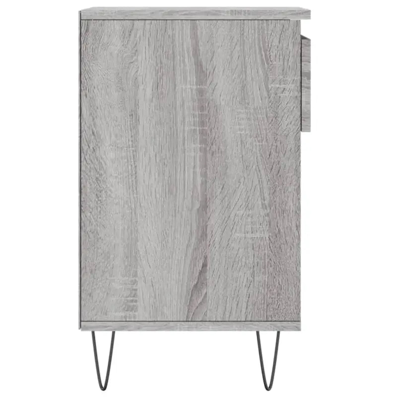 Elegante schoenenkast van bewerkt hout met metalen poten voor een opgeruimde ruimte - Schoenenrekken