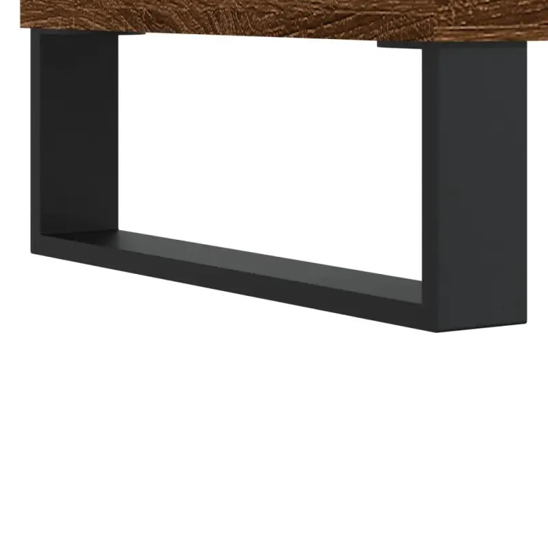 Elegante schoenenkast van bewerkt hout met metalen poten voor een opgeruimde ingang - Schoenenrekken