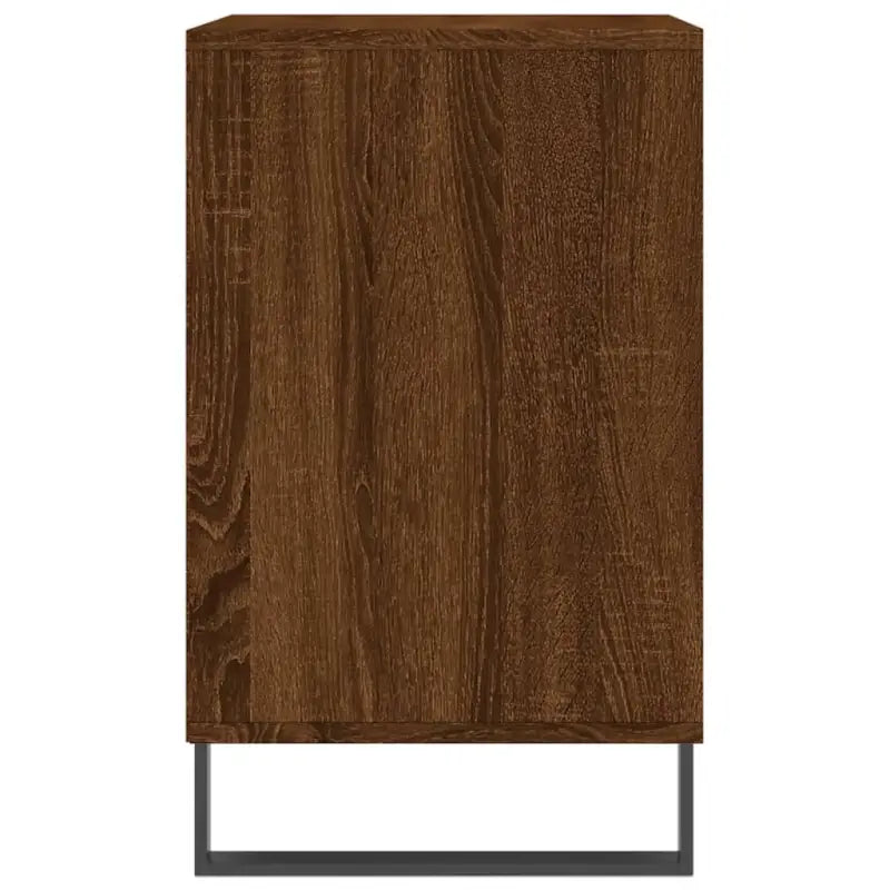 Elegante schoenenkast van bewerkt hout met metalen poten voor een opgeruimd huis - Schoenenrekken