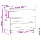 Elegante schoenenkast van bewerkt hout met metalen poten - Betongrijs / 1 - Schoenenrekken
