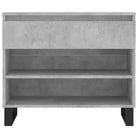 Elegante schoenenkast van bewerkt hout met metalen poten - Betongrijs / 1 - Schoenenrekken