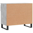Elegante schoenenkast van bewerkt hout met metalen poten - Betongrijs / 1 - Schoenenrekken
