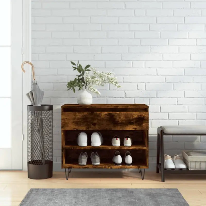 Schoenenkast 70X36X60 Cm Bewerkt Hout
